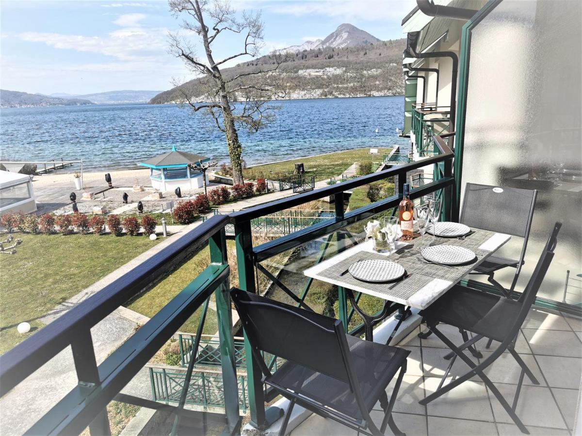 Lac Annecy Plage Privee, Duplex Baie Des Voiles Duingt Exterior foto