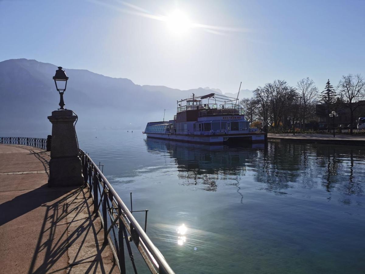 Lac Annecy Plage Privee, Duplex Baie Des Voiles Duingt Exterior foto